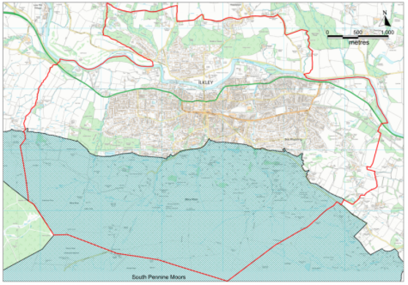 Map marking the area that is covered by Protection Area and Site of Special Scientific Interest (SSSI)