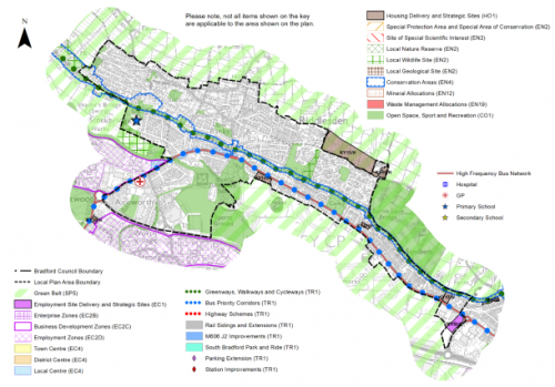 Plans showing proposals in Riddlesden and Stockbridge