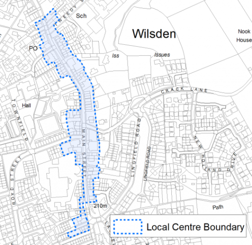 A map indicating the extent of the Local Centre boundary in Wilsden