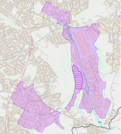 A map showing employment areas in Staygate, Euroway and Low Moor