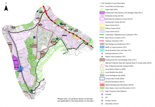 Plan showing proposals in Bierley