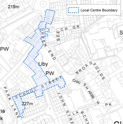 A map indicating the extent of the Local Centre boundary in Clayton