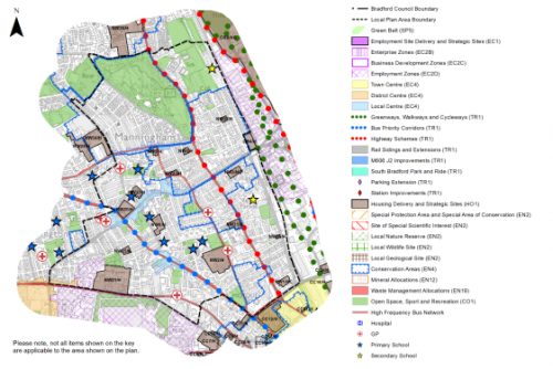 Plan showing proposals for Manningham