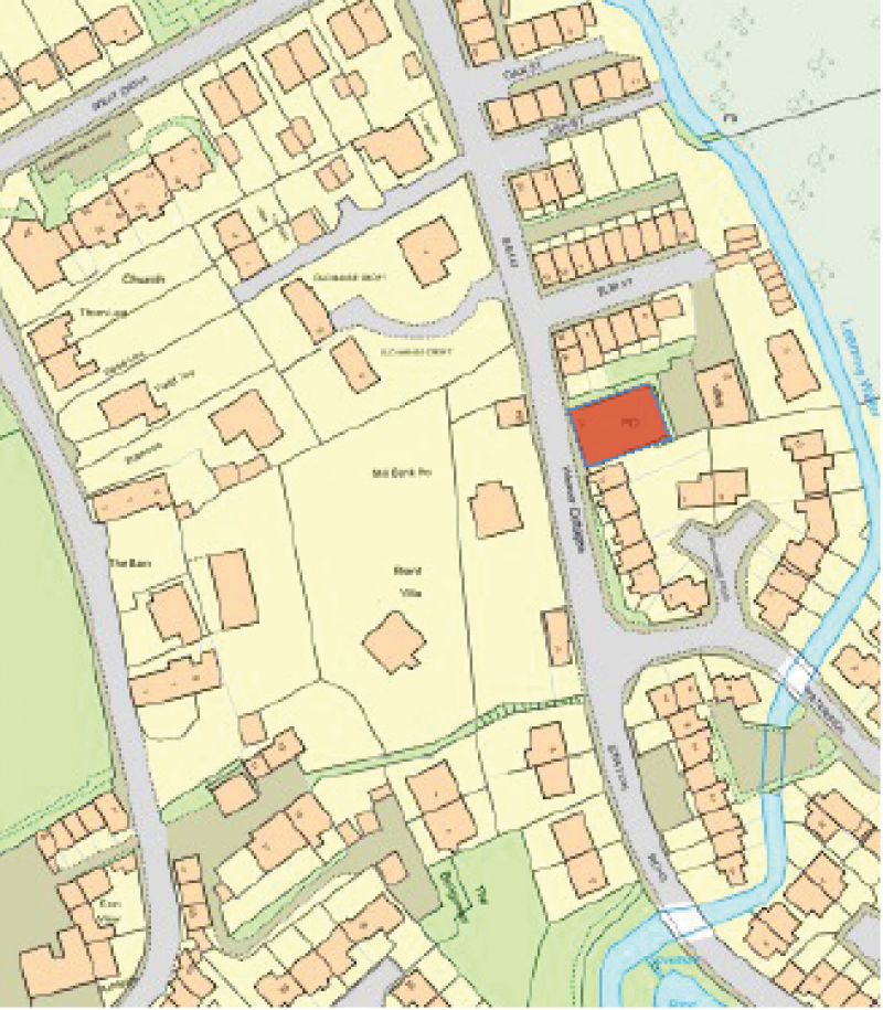 Map of buildings retained for retail use in Oxenhope
