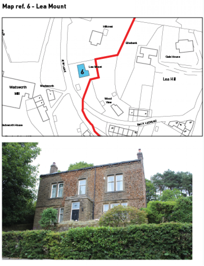 Map reference of Lea Mount and image of Victorian villa