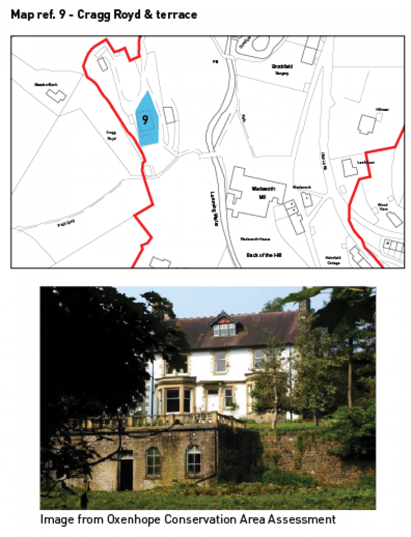 Map showing location of Cragg Royd and image of detached house