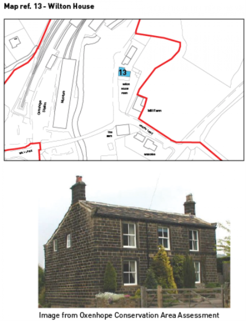 Map showing location and image of Wilton House