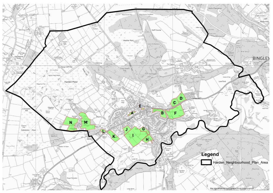 MAP OF ALL GREEN SPACES ASSESSED