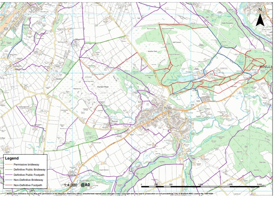 Map 2 - Map of footpaths and bridleways