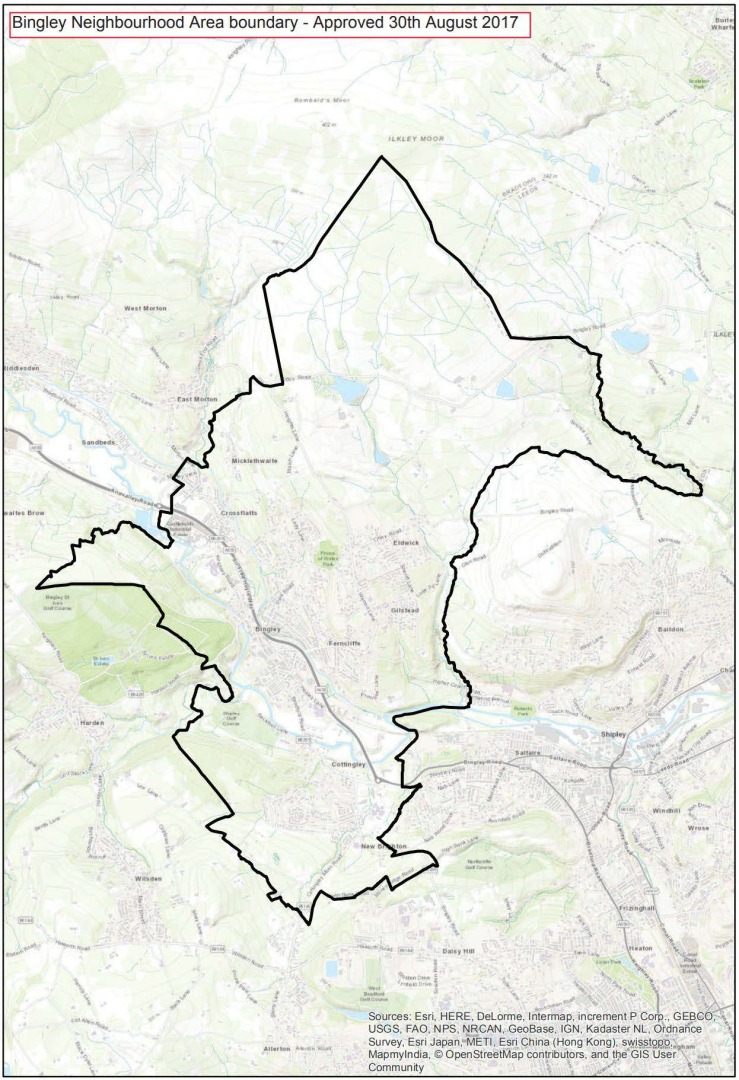 Bingley Neighbourhood Area Boundary Map