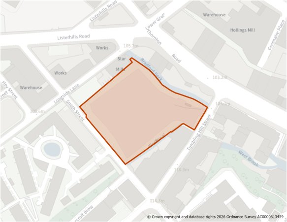 This is a map showing the boundary of housing allocation site H225.