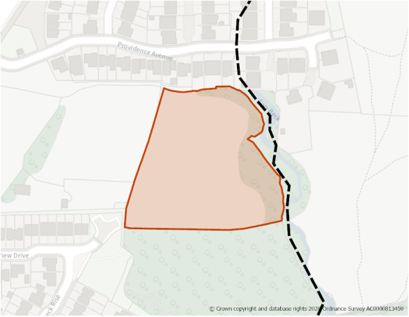 This is a map showing the boundary of housing allocation site H636.