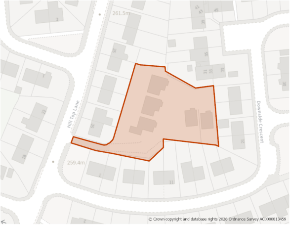 This is a map showing the boundary of housing allocation site H726.