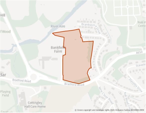 This is a map showing the boundary of housing allocation site H1059