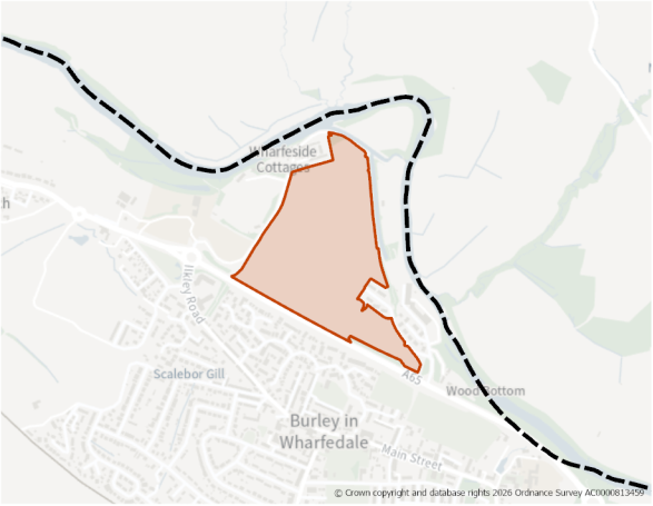 This is a map showing the boundary of housing allocation site H119.