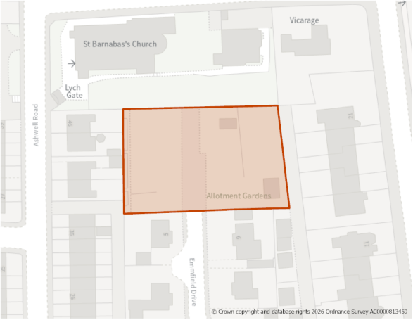 This is a map showing the boundary of housing allocation site H753.