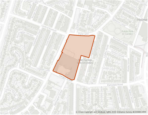 This is a map showing the boundary of housing allocation site H1254