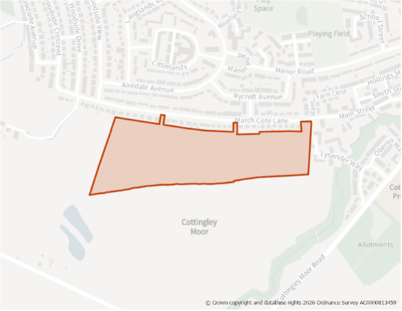 This is a map showing the boundary of housing allocation site H249.