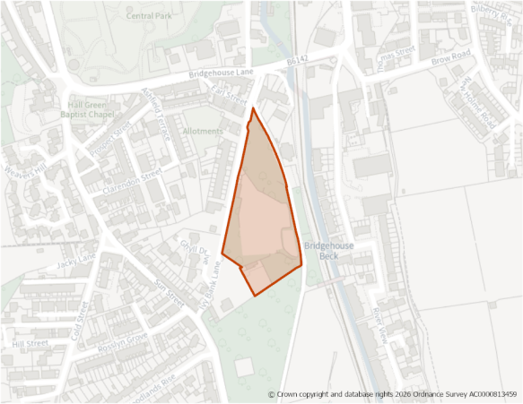 This is a map showing the boundary of housing allocation site H311.