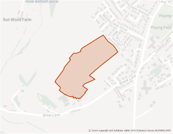 This is a map showing the boundary of housing allocation site H1255