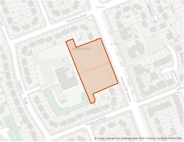 This is a map showing the boundary of housing allocation site H673.