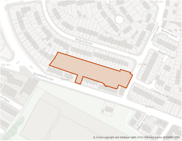 This is a map showing the boundary of housing allocation site H1257