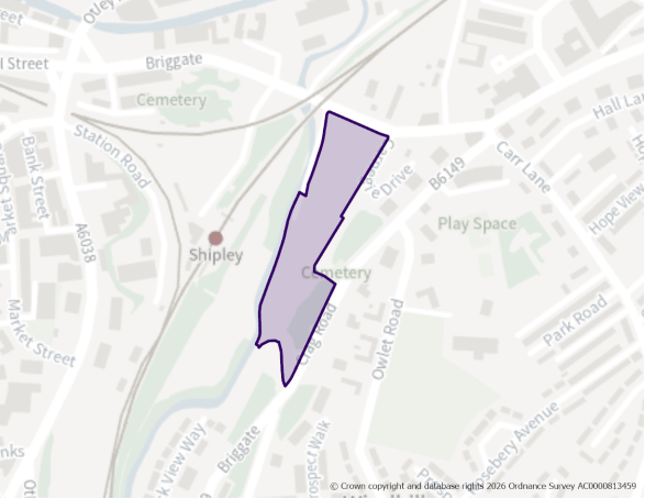 This is a map showing the boundary of employment site allocation E159.
