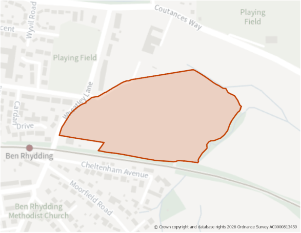 This is a map showing the boundary of housing allocation site H385.