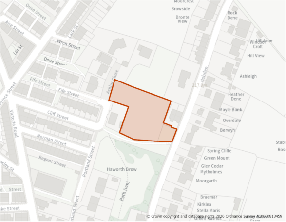 This is a map showing the boundary of housing allocation site H341.