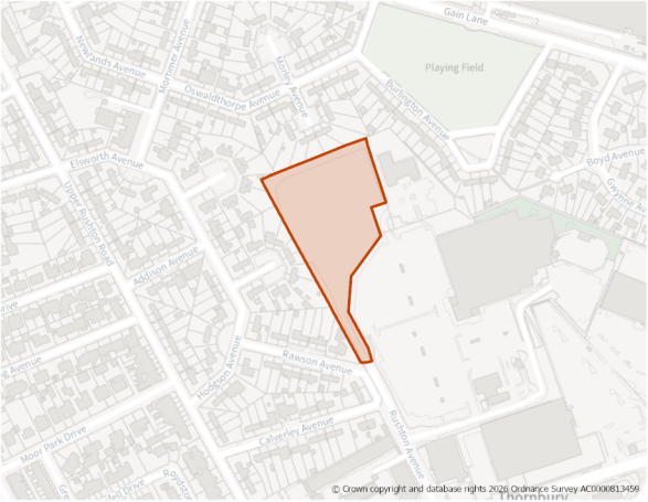 This is a map showing the boundary of housing allocation site H675.