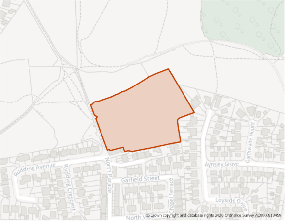 This is a map showing the boundary of housing allocation site H773.