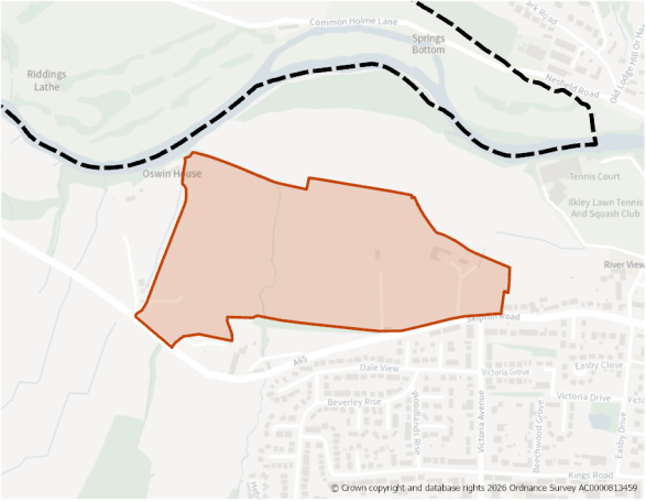 This is a map showing the boundary of housing allocation site H1547.