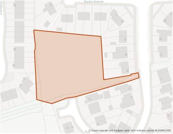 This is a map showing the boundary of housing allocation site H774.