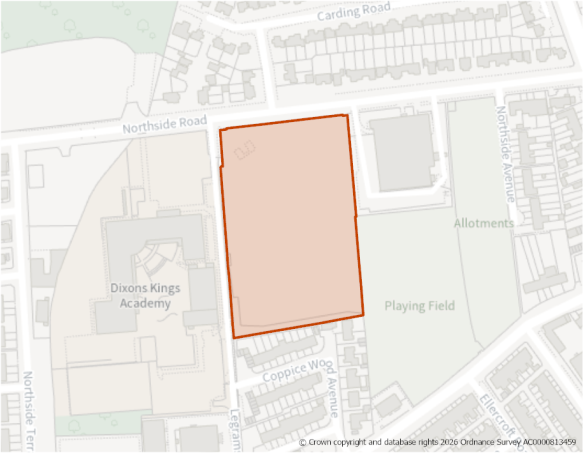 This is a map showing the boundary of housing allocation site H1260