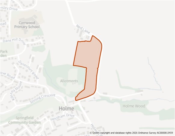 This is a map showing the boundary of housing allocation site H979.