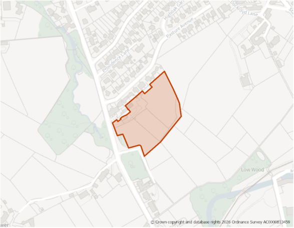 This is a map showing the boundary of housing allocation site H798.