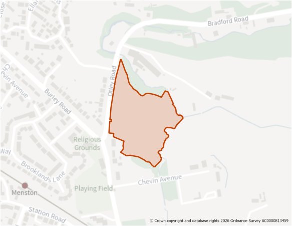 This is a map showing the boundary of housing allocation site H577.