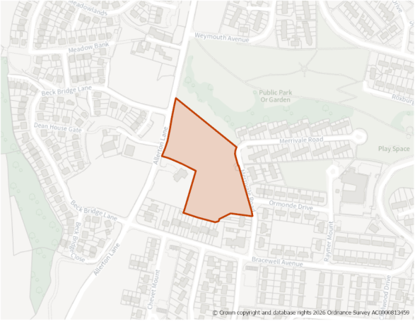 This is a map showing the boundary of housing allocation site H776.