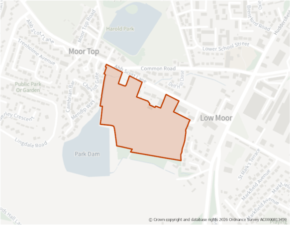 This is a map showing the boundary of housing allocation site H1263