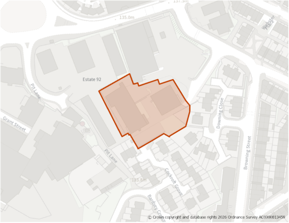 This is a map showing the boundary of housing allocation site H599.