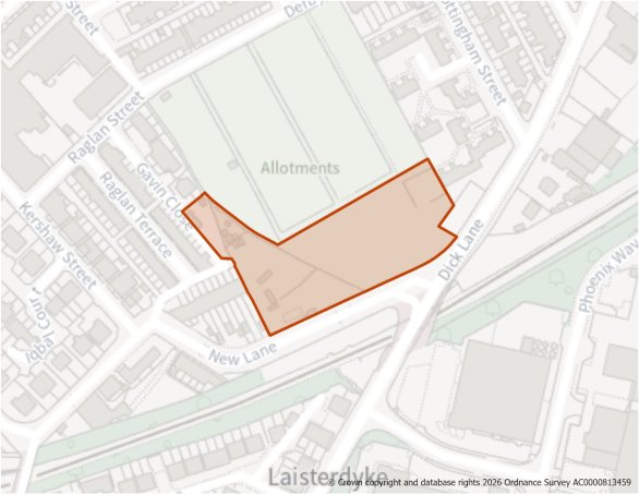 This is a map showing the boundary of housing allocation site H987.