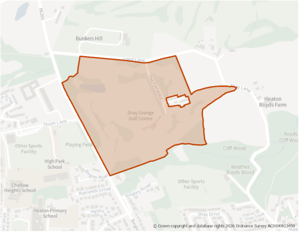 This is a map showing the boundary of housing allocation site H780