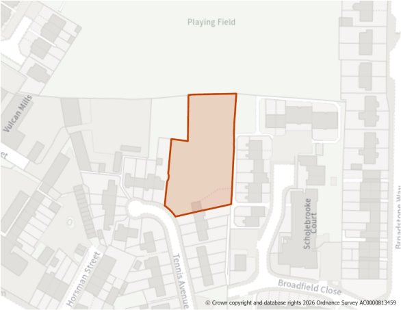 This is a map showing the boundary of housing allocation site H989.