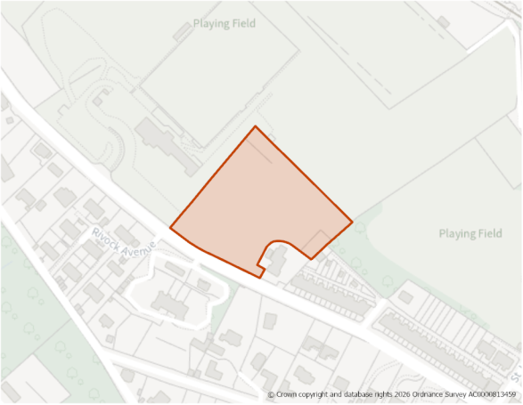 This is a map showing the boundary of housing allocation site H522.