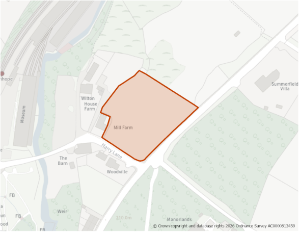 This is a map showing the boundary of housing allocation site H832.