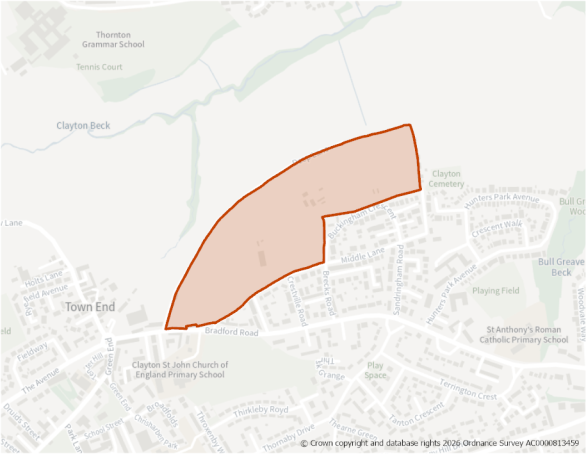 This is a map showing the boundary of housing allocation site H1270
