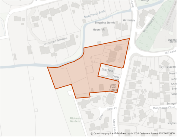 This is a map showing the boundary of housing allocation site H834.