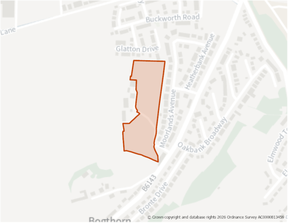 This is a map showing the boundary of housing allocation site H538.
