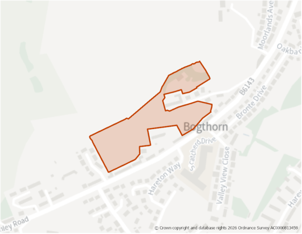 This is a map showing the boundary of housing allocation site H539.