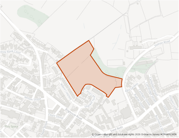 This is a map showing the boundary of housing allocation site H837.